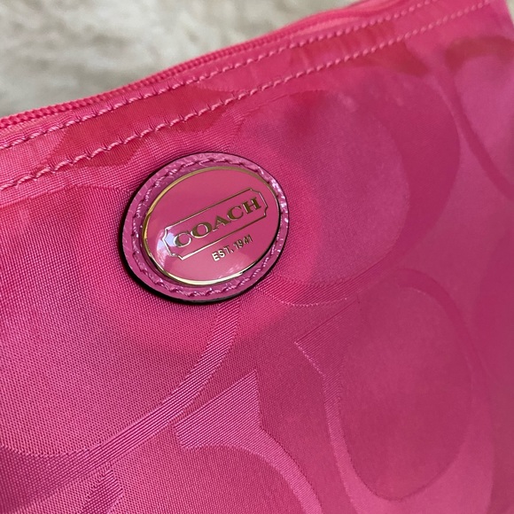 COACH Signature Nylon Packable Weekender bag getaway travel tote duffel 77316 - Picture 5 of 13